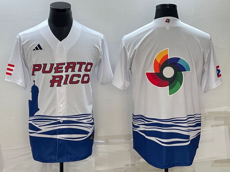Men 2023 World Cub Blank White MLB Jersey4